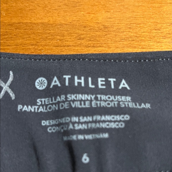 Athleta Women's Black Stellar Skinny Trouser Pants - Picture 3 of 10